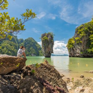 Scenic view of James Bond Island in Phang Nga Bay